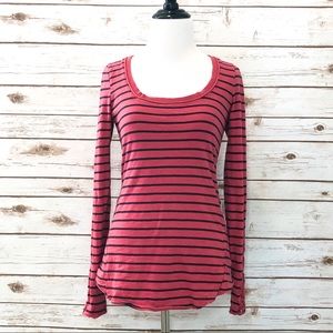 * Free People • Long Sleeve Tee/Embroidered Sleeves